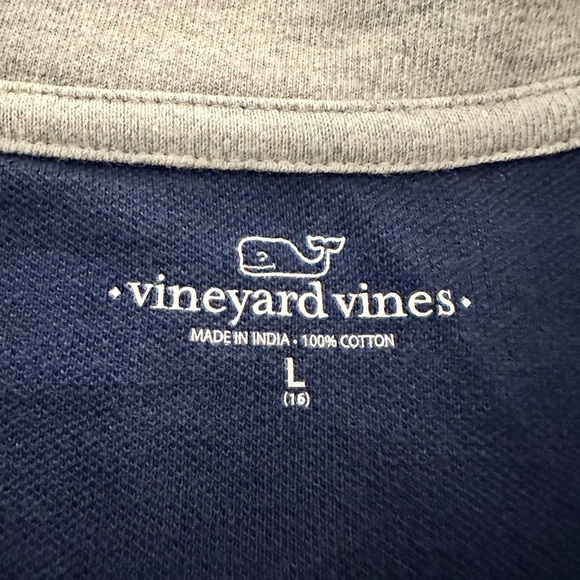 Vineyard Vines | Navy Pique Quarter Zip Pullover (L) 🐳 - Picture 7 of 8